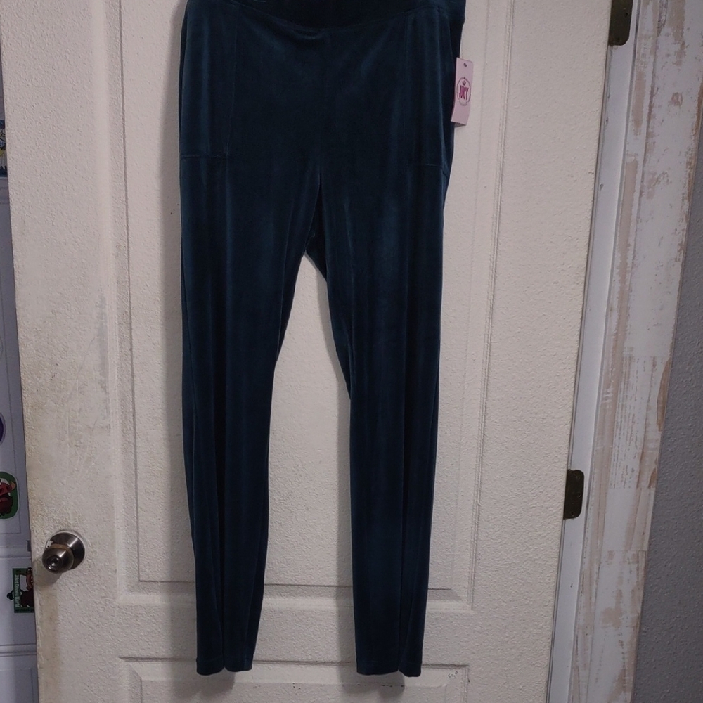 Juicy Couture Teal Velvet Leggings